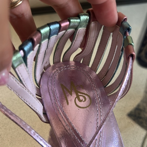 Metallic MS Purple Strappy Women's Sandals 6 - Picture 8 of 8